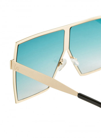 Women's MILANO in Rosepink Green Lens Wazna Square Sunglasses