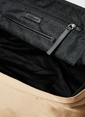 Contrast Panel Duffel Bag Taupe