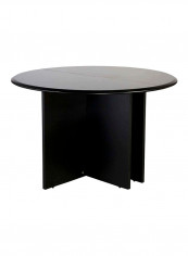 Bess-Silini Round Shape Conference Drafting Table Black