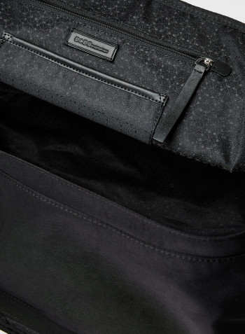 Front Flap Duffel Bag Black