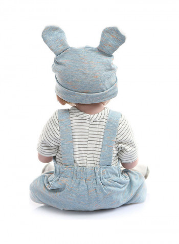 Reborn Baby Doll with Blue Rabbit Outfit 43.3x15x24.5cm