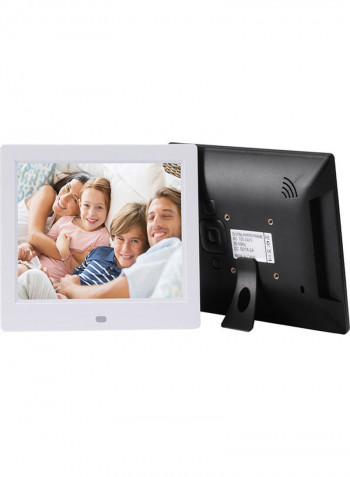 Digital Alarm Clock with Electronic Album Picture Black
