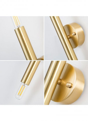 Pure Copper Double Heads  E14 LED Wall Light Gold