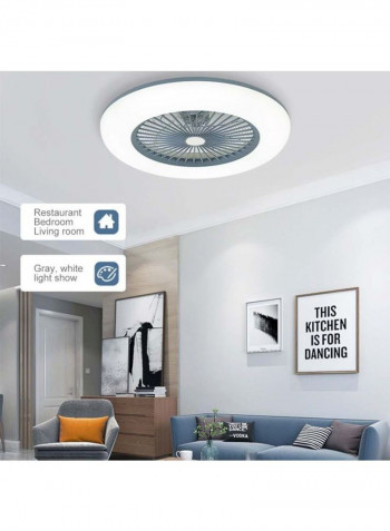 LED Ceiling Light With Fan White/Grey 55x20centimeter