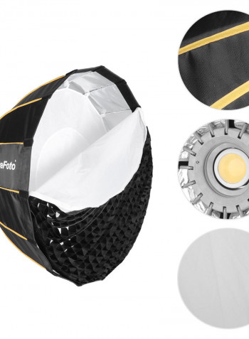 LED Quick Set-up Folding Umbrella Soft Box For Aputure 120D II Bowens Mount Flash Light 120cm Black