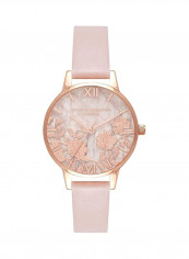 Women's SEMPS Floral Leather Analog Watch OB16MV84