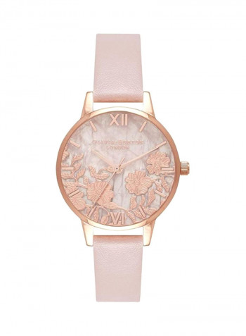 Women's SEMPS Floral Leather Analog Watch OB16MV84
