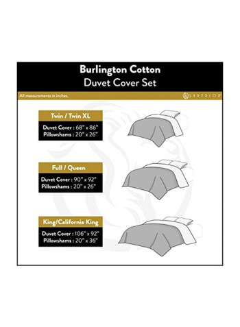 3-Piece Cotton Duvet Cover Set Burlington King/California King