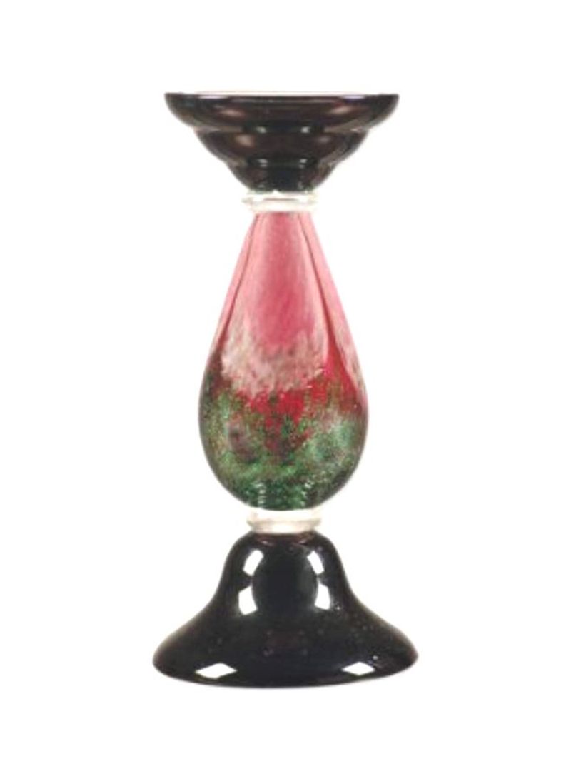 Decorative Flamingo Candle Holder Black/Green/Red 12.5x6inch