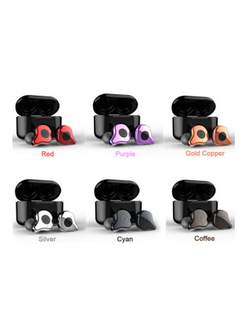 E12 Bluetooth In-Ear Earphones With Charging Case Purple/Black