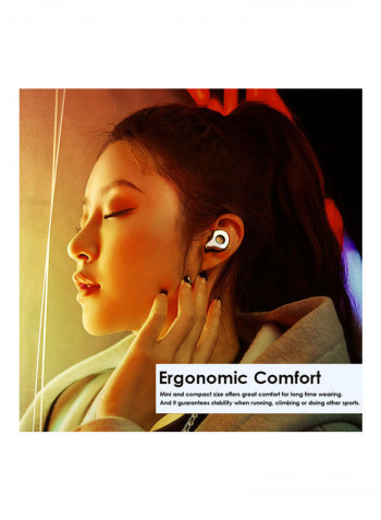 E12 Bluetooth In-Ear Earphones With Charging Case Purple/Black