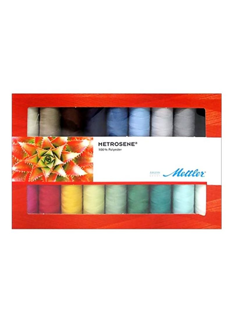 18-Piece All Purpose Thread Gift Set Red/Blue/Yellow
