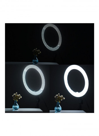 Single Colour Temperature Ring Light for Photography Black/White