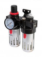 Air Filter Regulator And Lubricator 245014 Black/Silver 0.15L