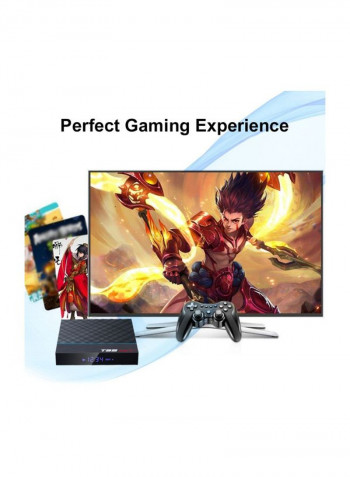 Android Smart TV Set Top Box With Remote Control T95 Max Plus Black