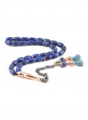 Lapis Lazuli Prayer Beads With Sterling Silver Components