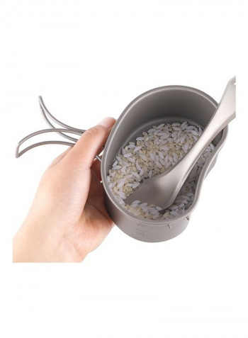 Outdoor Camping Titanium Canteen Set 13.5 X 11.5 X 9.5cm
