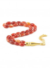 Yemen Agate Prayer Beads  With Sterling Silver Components