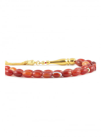 Yemen Agate Prayer Beads  With Sterling Silver Components
