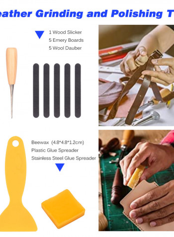 273 Piece Leather Craft tool Set Multicolor 32.50 x 8.00 x 26.00cm