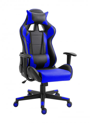 Gaming Chair With PU Leatherette Blue 55cm