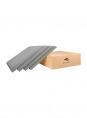 4-Piece Flat Velvet Acoustic Foam Panels FL5-4-LGV Grey