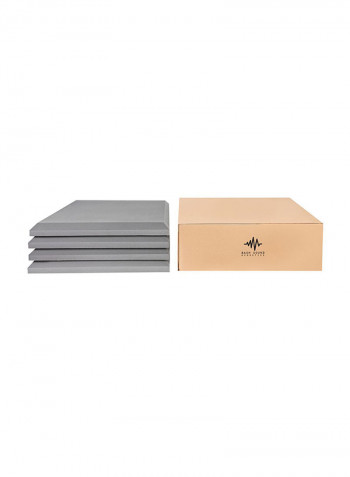 4-Piece Flat Velvet Acoustic Foam Panels FL5-4-LGV Grey