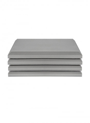 4-Piece Flat Velvet Acoustic Foam Panels FL5-4-LGV Grey
