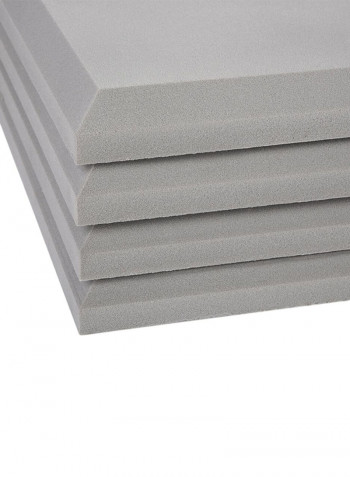 4-Piece Flat Velvet Acoustic Foam Panels FL5-4-LGV Grey