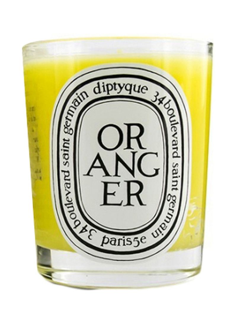 Orange Scented Candle Yellow 6.5ounce