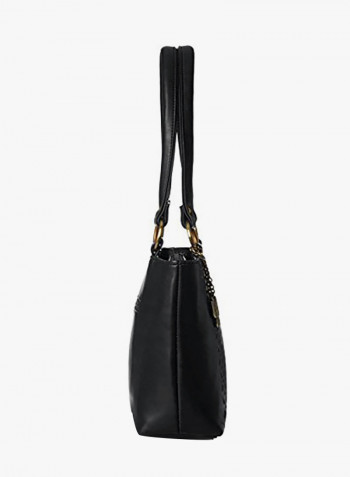 Polyester Blend Shoulder Bag BNS 0539LBK Black
