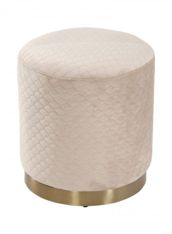 Cross Stripes Designed Ottoman Beige/Gold