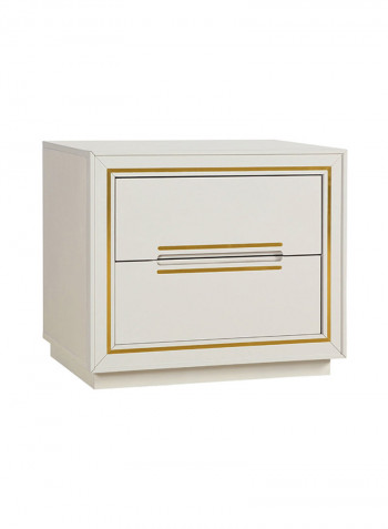 Davis Night Stand White/Gold 65x46x56cm
