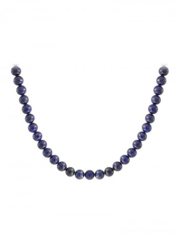 Brass Lapis Lazuli Beaded Necklace