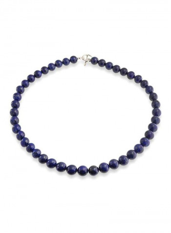 Brass Lapis Lazuli Beaded Necklace
