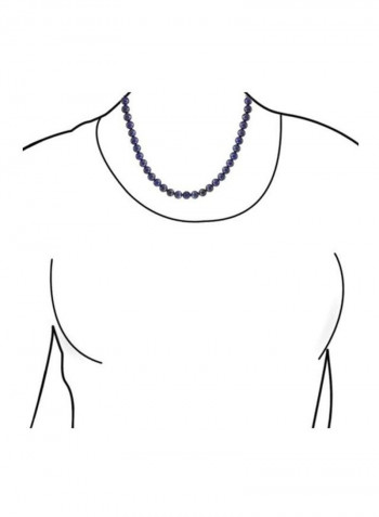 Brass Lapis Lazuli Beaded Necklace