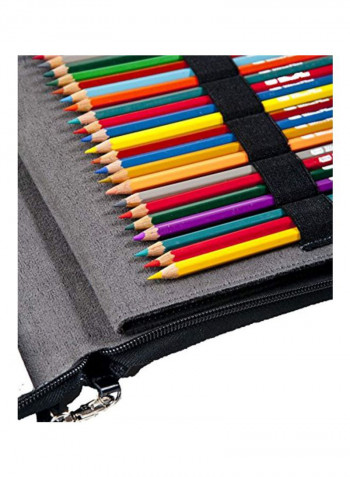 Colouring Pencil Book Travel Case Black