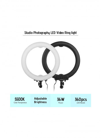 Photography Studio Fill-In Ring Light 36watts Black