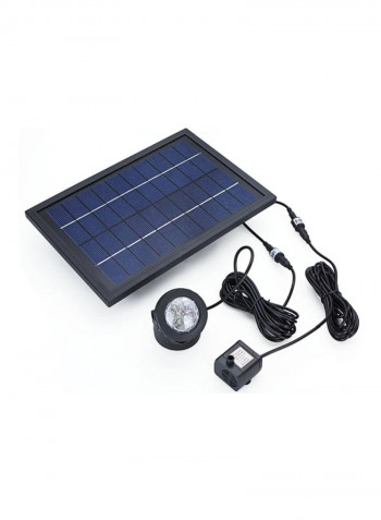 Solar Power Decorative Fountain Water Pump Blue/Black 26.5x4.7x18.5centimeter