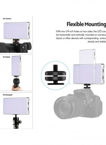 LED Video Light for Photography Black/White