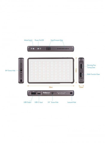 LED Video Light for Photography Black/White