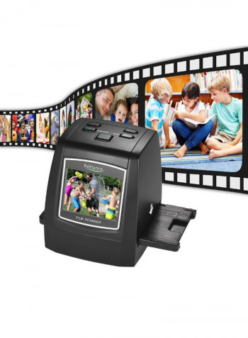 Monochrome Slide Film Negative Into Digital Picture Scanner Black