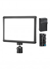 6-Piece Digital Dimmable Video Lamp Set 6.9x0.8x4.8inch Black