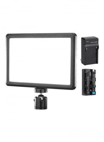 6-Piece Digital Dimmable Video Lamp Set 6.9x0.8x4.8inch Black