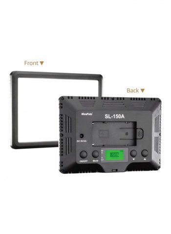 6-Piece Digital Dimmable Video Lamp Set 6.9x0.8x4.8inch Black