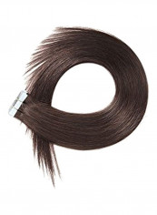20-Piece Tape-In Straight Hair Extension Set 2 Dark Brown 22inch