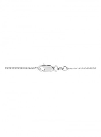 925 Sterling Silver Emerald And Sapphire Studded Pendant Necklace