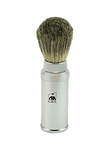 7-Piece Grooming Dopp Set Silver/Brown
