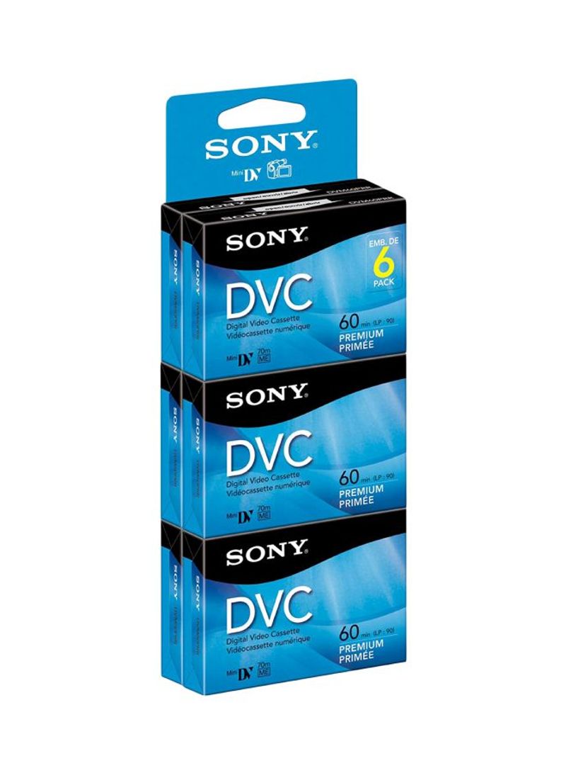 6-Piece Digital Video Cassette DVM60PRR/6C