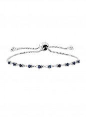 Sapphire Gemstone Studded  Sterling Silver Bracelet